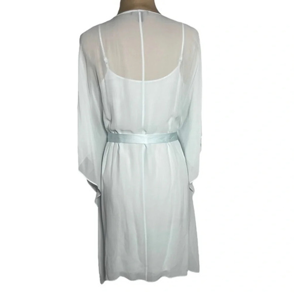 Eileen Fisher pale blue
Sheer Silk V-Neck kaftan Dress w/ Belt - Picture 8 of 14
